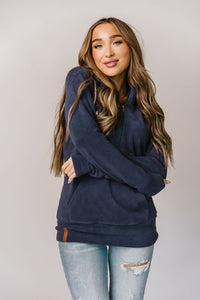 Half Zip Sweatshirt- Cozy Cutie Blueberry