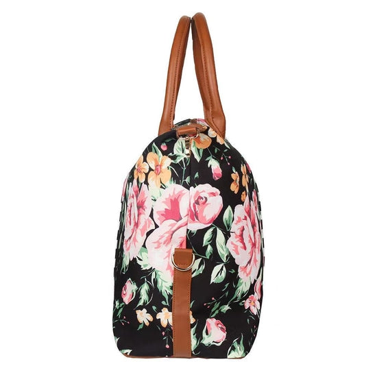 Floral Striped Weekender Bag