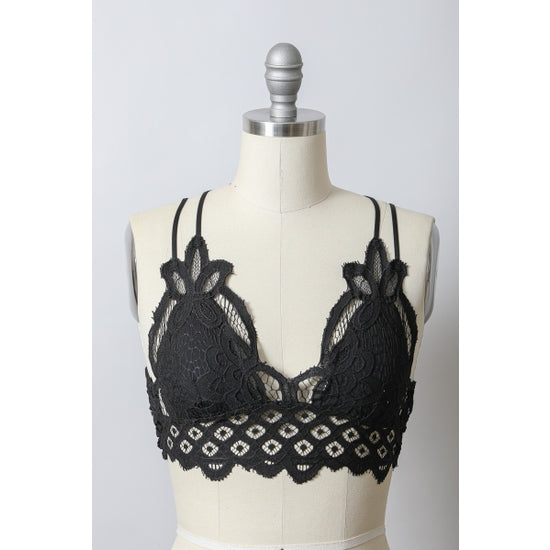 Padded Crochet Lace Longline Bralette – JW Rose Boutique