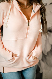 Half Zip Sweatshirt- Cozy Cutie Heavenly Pink